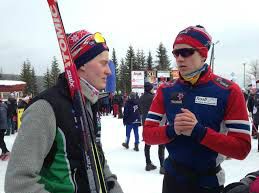 Gull i stafett for Sør-Trøndelag jrNM ski 2016, Ole Morten Flataker til venstre og Jan Thomas Jenssen 